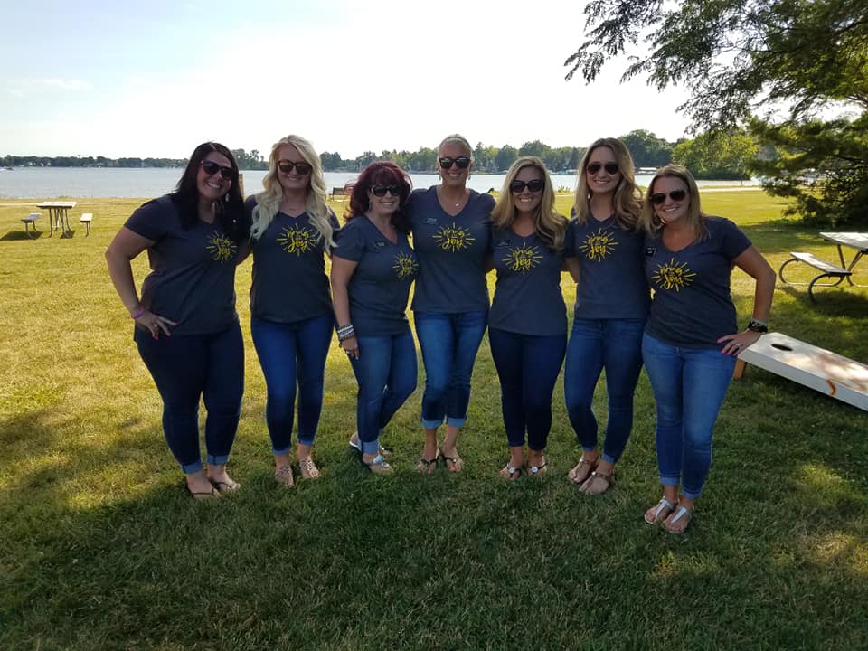 The Cigno Family Dental team during a company picnic in Greenfield, WI.